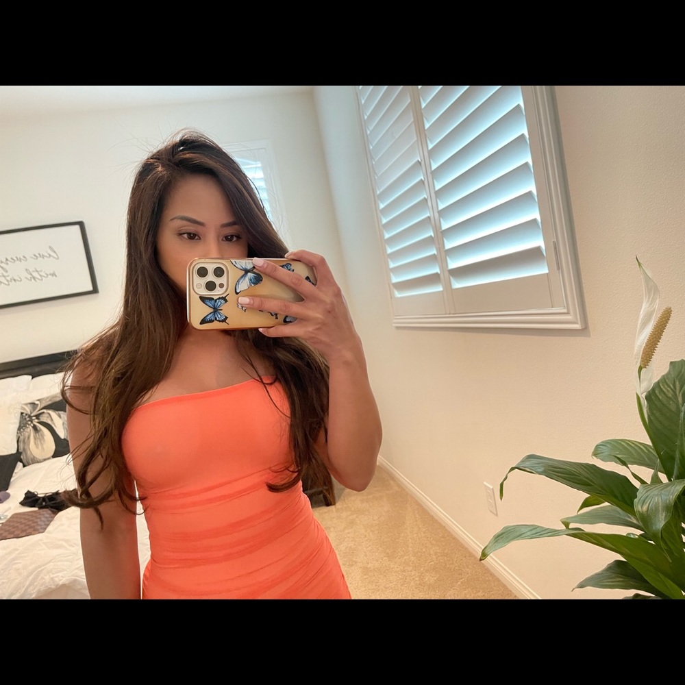 Oh Polly Neon Orange Dress